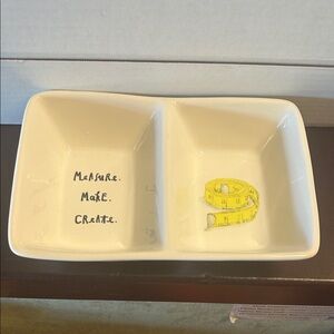 Rae Dunn Artisan Collection White Ceramic Dish